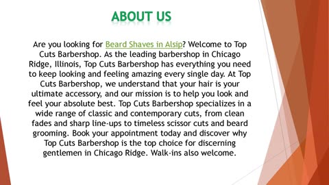 Are you looking for Beard Shaves in Alsip?