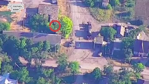 Switchblade Drone Smashes into a Russian Buk SAM