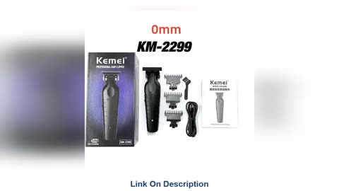 Get Kemei 2299 Barber Cordless Hair Trimmer 0mm Zero Gapp