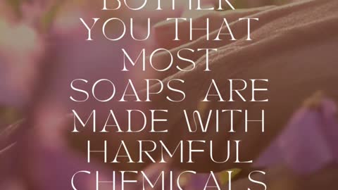 Does it bother you that most soaps are made with harmful chemicals?