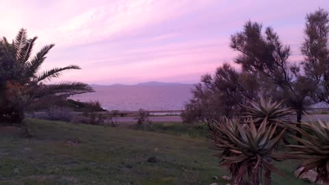 Amazing colorful sky - enjoying the sunset at the park