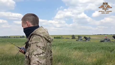 Ukraine War - Footage of artillery strikes on the positions of Ukrainian nationalists