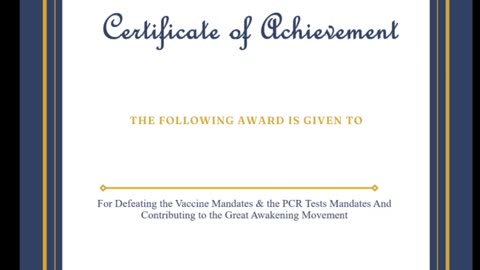 Certificate of the Unvaccinated! If you like this certificate, click the link in the description, download it for free, print it out, sign your name on the line and put it up on your wall