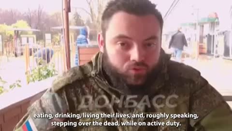 Russian soldier on how the Ukrainians do not bury their fallen comrades.