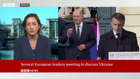 Germany France and Poland meet in Berlin over Ukraine | BBC News