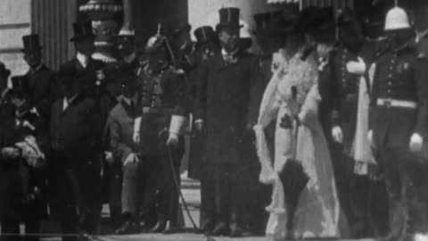 President Roosevelt Reviewing The Troops At Charleston Exposition (1902 Original Black & White Film)