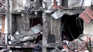 Residential building wrecked after Russian missile