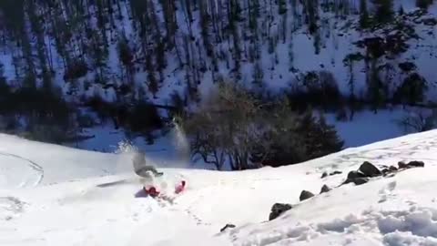 Guy Will Need A New Sledge After This Insane Crash!