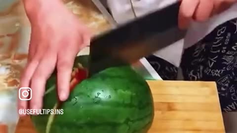 Watermelon cutting