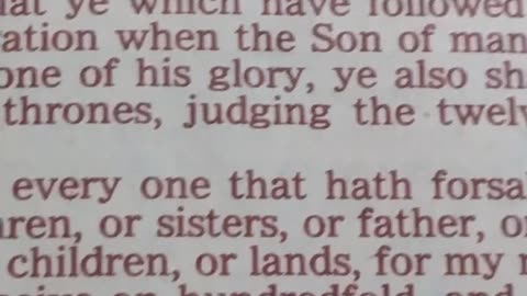 MATTHEW 19: 30 “But many that are first shall be last; and the last shall be first