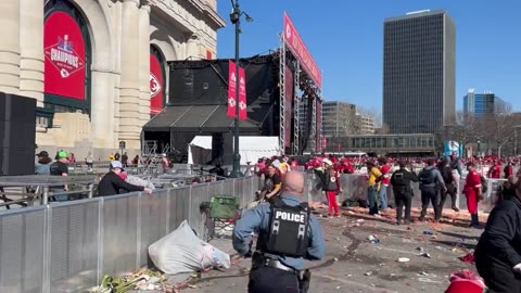 Panic as shots fired near Union Station in Kansas City, Missouri, amid Chiefs victory parade