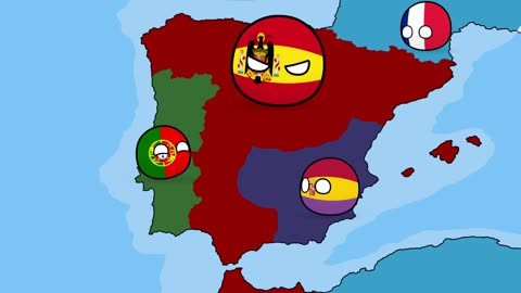 Spanish Civil war 1936-1939 - Countryballs