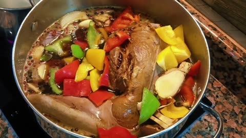 BOILED BEEF TONGUE ,POTATO SALAD AND VEGETABLE SALAD