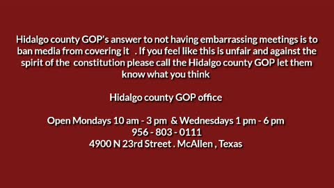 Hidalgo County GOP moves to ban media at meetings