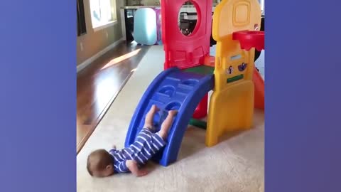 Funny Babies Playing Slide Fails - Cute Baby Videos-3