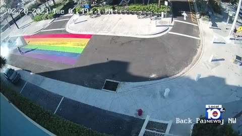 It's okay for street painting, but not okay for those who drive on it.