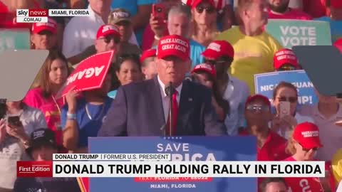 Donald Trump uses Florida rally to call for 'death penalty' to stop 'crime and drugs'