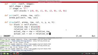 Python Tetris Part 5 (1st block)