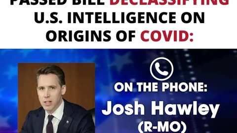 Sen. Josh Hawley unpacks his recently passed bill declassifying US Intelligence in origins on covid