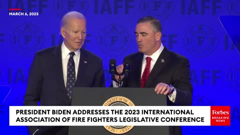 Biden Addresses The 2023 International Association of Fire Fighters Legislative Conference