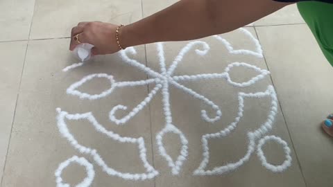 Freehand Rangoli @Simple Rangoli @color Kolam