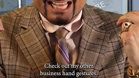 Business hand gestures! This one means "Tee Off"