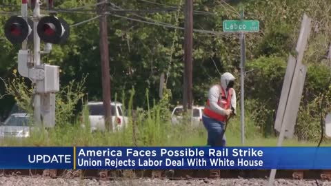 8_One of nation's largest railroad workers unions voted to reject a new contract