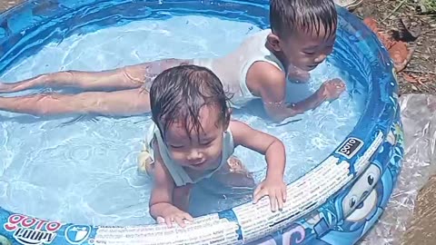 Jinan and babang swimming