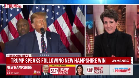 Observing Maddow meticulously fact-check Trump's victory speech