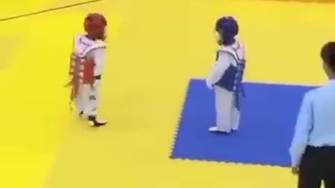 Cute kids video, martial arts, funny video.