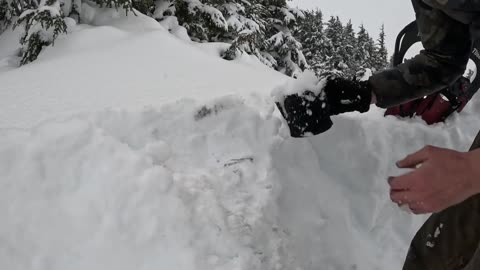 Dugout Shelter Under 10ft (3m) of Snow - Solo Camping in Survival Shelter During Snow Storm