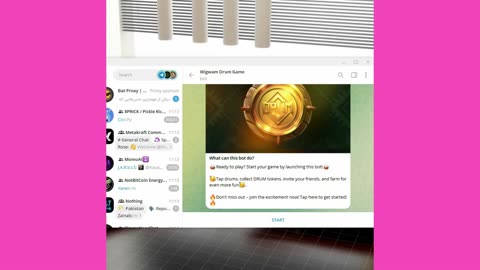 new mining bot telegram mini app drum game