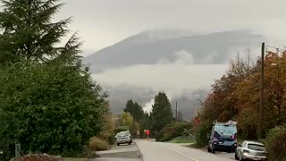 Foggy mountain near Vancouver