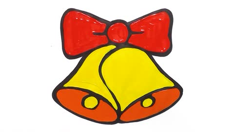 How to draw a BELL / Cartoon coloring BOW for kids / Coloring Pages for Kids