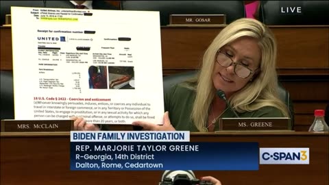 MTG Marjorie Taylor Greene reveals evidence Hunter Biden is an interstate sex trafficker