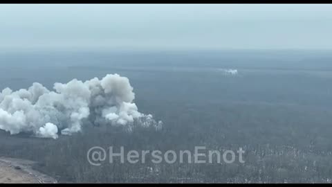 🇷🇺🇺🇦 ТОС-1А «Солнцепёк» работает по ВСУ в лесном массиве.