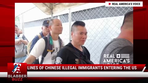 Lines Of Chinese Illegal Immigrants Entering The US