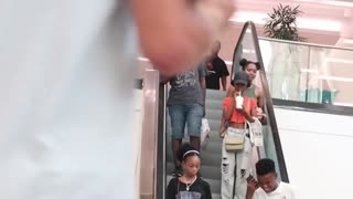 MAN THONG PRANK ON THE ESCALATOR