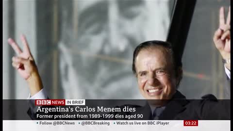 Carlos Menem passes away (1930 - 2021) (Argentina) - BBC News - 16th February 2021