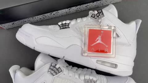 Air Jordan 4 Pure Money AJ4 Joe 4 Silver Pure White White Cat 308497-100