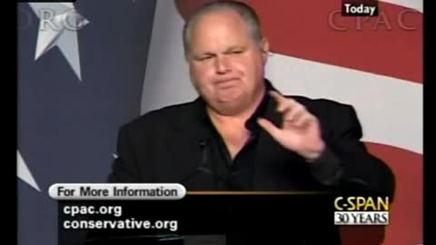 Rush Limbaugh, CPAC 2009, Classic Speech on Conservatism