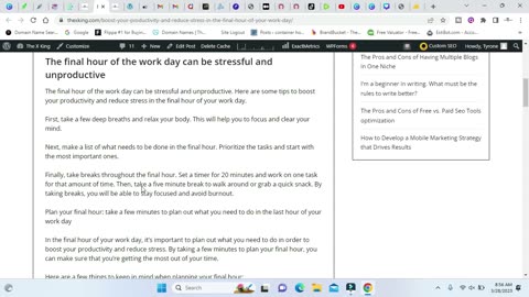 Boost Your Productivity and Reduce Stress in the Final Hour of Your Work day