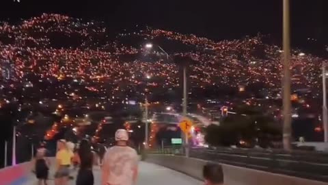 Night skating in Medellin