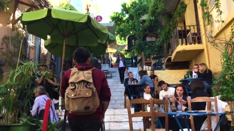 The Plaka Steps in Athens, Greece