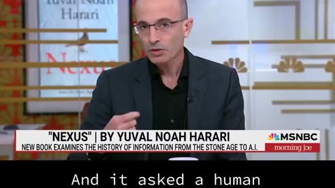 Yuval Noah Harari on the danger of AI agents: AI "can take power away from us