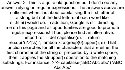 Capitalize the first letter of a string without touching the others