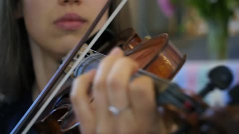 Woman playing the violin [Free Stock Video Footage Clips]