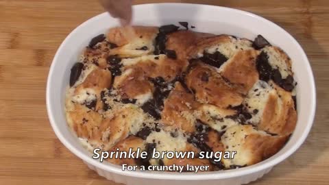 Chocolate Croissant Pudding