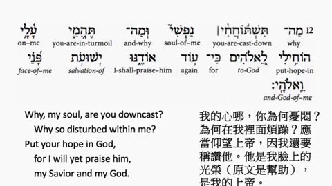 psalm 42 in hebrew _ salmo 42 en hebreo