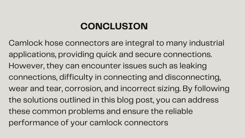 Common Problems with Camlock Hose Connectors and How to Fix Them